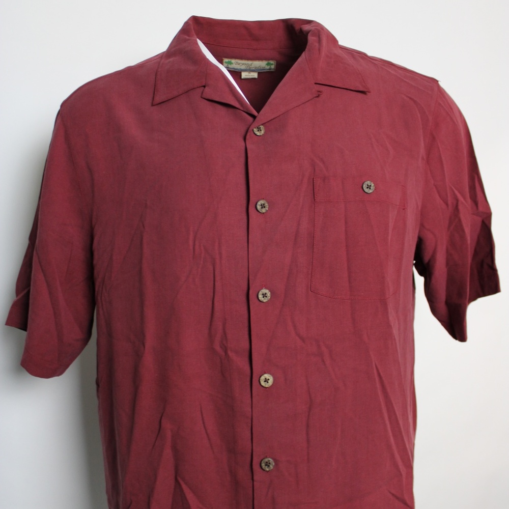 Beyond Paradise XL 100% Silk Button Front